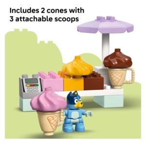 LEGO DUPLO ijskraam met hoorntjes en Bluey figuur