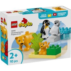 Verpakking van LEGO DUPLO 10442 Wild Animal Families met leeuwen en pinguïns
