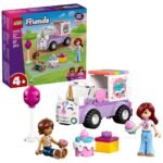 LEGO Friends 42675 Eenhoorn Taartenbezorgauto met verpakking en losse onderdelen
