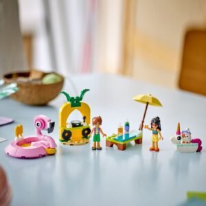 LEGO Friends zwembadfeest met flamingo, ananasbar en minipoppetjes