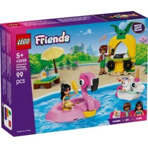 LEGO Friends doos van set 42658 Unicorn & Flamingo Pool Party