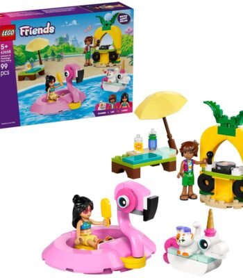 LEGO Friends 42658 Zwembadfeestje met Flamingo en Eenhoorn met verpakking en losse onderdelen