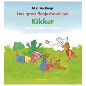 Voorzijde van Het grote flapjesboek van Kikker en Zijn Vriendjes met vrolijke dieren op het gras