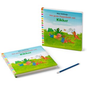 Twee exemplaren van ‘Het grote flapjesboek van Kikker’ naast potlood, ideaal als cadeau