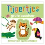Vrolijk kinderboek met brandweerauto en kleurrijke voertuigen op de cover - Brandweerauto helpt mee 3D-Voelboek - Tijgertjes Grote Avontuur