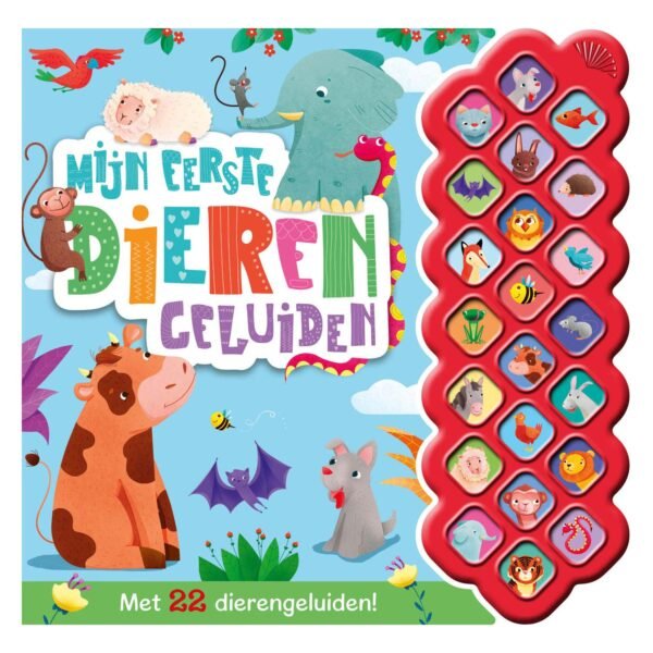 Interactief kinderboek "Mijn Eerste Dierengeluiden" met kleurrijke dierenillustraties en geluidsknoppen Geluidenboek Mijn Eerste Dierengeluiden