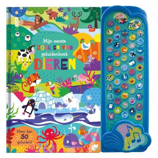 Mijn eerste zoek en vind geluidenboek dieren – kleurrijk kinderboek met geluidenpaneel en meer dan 50 dierengeluiden Geluidenboek Dieren - Zoek en Vind