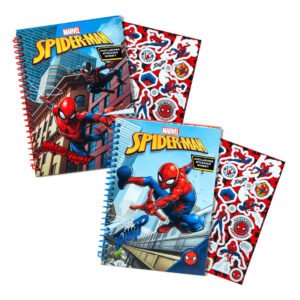 Marvel Spider-Man notitieboeken met stickerblad en kleurrijke actie-illustraties