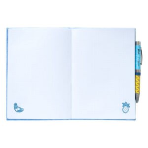 Open Stitch notitieboek met stippenpagina's en tropische icoontjes