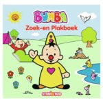 Kinderboek Bumba Zoek-en Plakboek van Studio 100 met speelse tekeningen Bumba Zoek en Plakboek