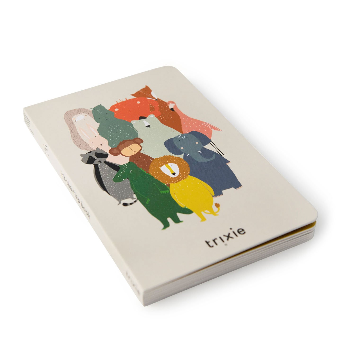 trixie-dierenillustraties-op-kaft-kinderboek Kinderboek met illustraties van verschillende dieren op de kaft Trixie Flapjesboek Dieren
