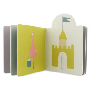 Trixie kinderboekje met flamingo en zandkasteel