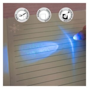 Geheim dagboek met onzichtbare inkt zichtbaar met UV-licht