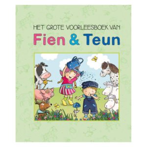 Voorzijde van Het Grote Voorleesboek van Fien & Teun met kleurrijke boerderijillustratie Het grote voorleesboek van Fien en Teun