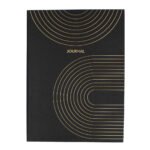 Zwart notitieboek met gouden lijnen en opschrift journal op de kaft Notitieboek Klassiek Goud A5