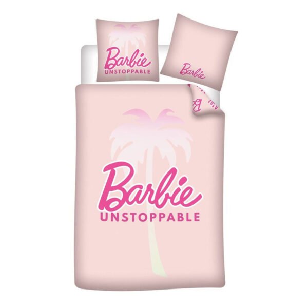 Barbie Unstoppable roze dekbedovertrek met palmboom print en bijpassende kussens Dekbedovertrek Barbie