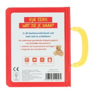 Achterkant beeldwoordenboek Kijk eens wat zie je daar met uitleg en icoontjes