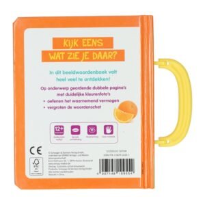 Achterzijde van beeldwoordenboek met informatie over inhoud en educatief doel