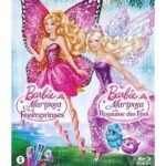 Blu-ray uitgave van animatiefilm Barbie - Mariposa en de Feeenprinses met barbie-elfjes