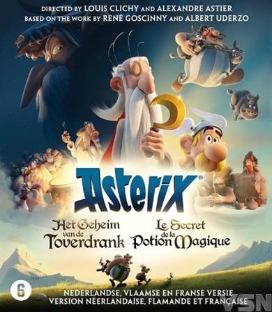 Blu-ray uitgave van animatiefilm Asterix en het Geheim van de Toverdrank afbeelding cover