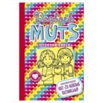 Boekcover Dagboek van een Muts - Liefdeskriebels met kleurrijke hartjes achtergrond