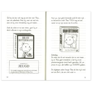 Binnenpagina uit Het Leven van een Loser met hoofdstuk Jeugd en illustratie van Bram Botermans