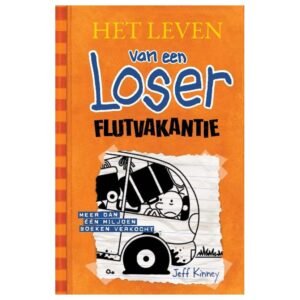 Boekcover Het Leven van een Loser - Flutvakantie van Jeff Kinney met illustratie van overvolle auto