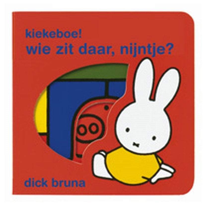 Voorkant van kinderboek 'Kiekeboe! Wie zit daar, Nijntje?' van Dick Bruna kiekeboe! wie zit daar, nijntje?