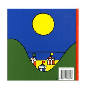 Achterkant van Nijntje aan Zee boek met strand, zee en circustentjes