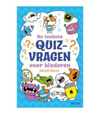 Voorkant van het boek De leukste quizvragen voor kinderen met vrolijke tekenfiguren
