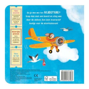 Interactief peuterboek over vliegen met dierenvliegtuig en kleurrijke illustraties