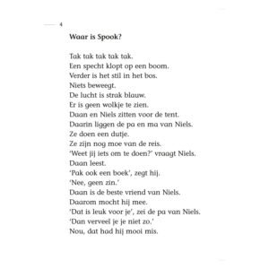Voorleesverhaal over Niels en Daan die kamperen in het bos en zoeken naar Spook.