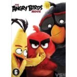 Dvd cover van animatiefilm The Angry Birds Movie met gele, rode en zwarte vogel