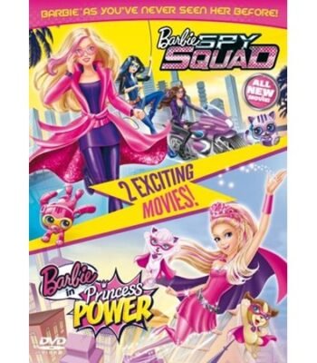 DVD cover voorzijde van animatiefilm Barbie en het geheime Team & Super Prinses