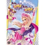 DVD cover van animatiefilm Barbie In Super Prinses met kleurrijke illustratie
