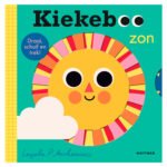 Cover voorzijde van draai- en schuifboek Kiekeboe Zon met zon en wolkje