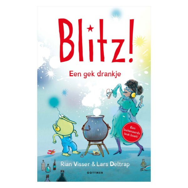 Blitz! 7 - Een gek drankje kinderboek cover met heks en borrelende toverdrank
