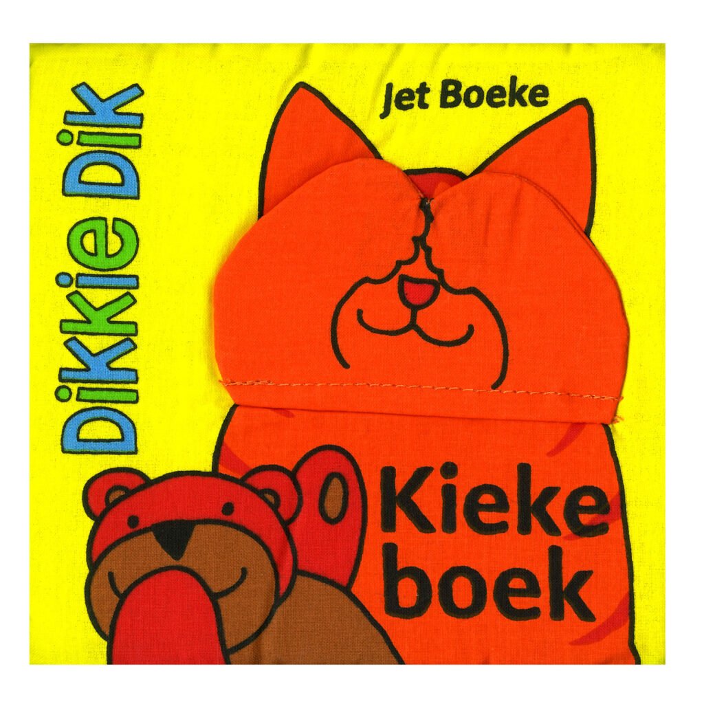 Dikkie Dik - kiekeboek met gesloten stoffen flap en berenillustratie Dikkie Dik Kiekeboek knisperboek