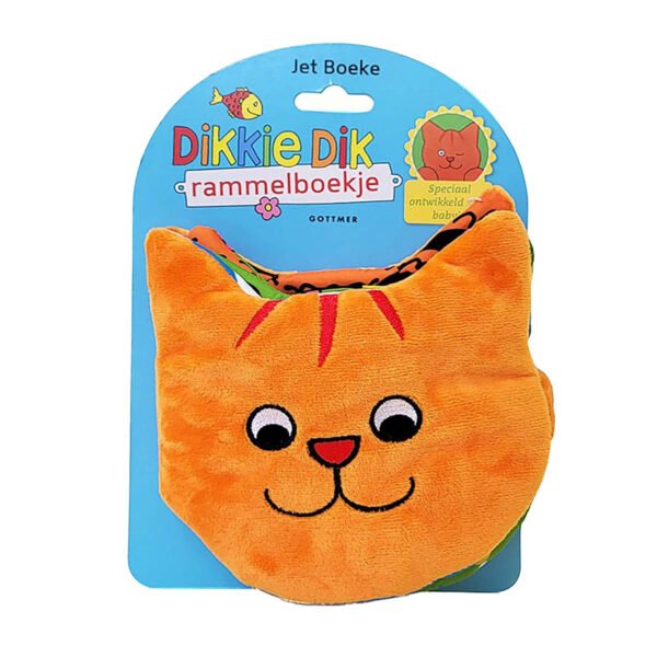 Dikkie Dik rammelboekje zachte oranje knuffelboek voor baby’s Dikkie Dik Rammelboekje