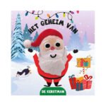 Voorzijde kinderboek Het geheim van de Kerstman met vrolijke kerstillustratie Het Geheim van de Kerstman Kartonboek