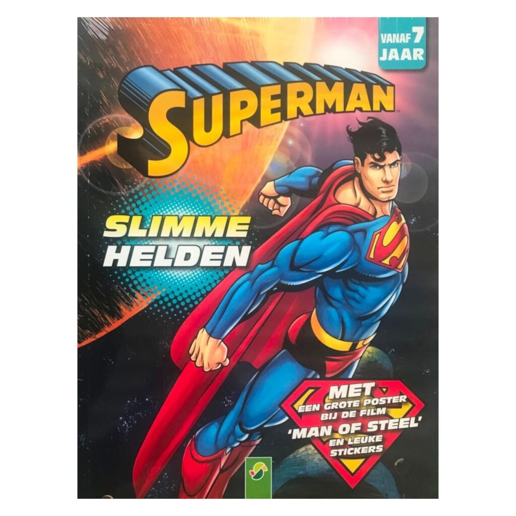 Superman stripboek Slimme Helden voor kinderen vanaf 7 jaar met poster en stickers Superman Slimme Helden Doeboek