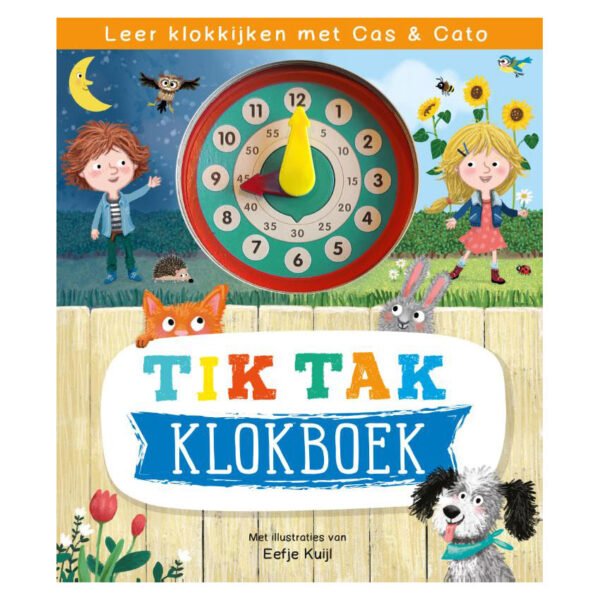 Vrolijke kinderklok met Cas en Cato – Tik Tak Klokboek leer klokkijken Tik tak klokboek - Cas & Cato