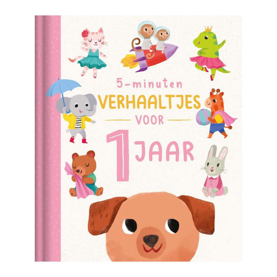 Voorkant 5-minuten verhaaltjes voor 1 jaar met lieve dieren op kinderboek 5-Minutenverhaaltjes Voor 1 Jaar
