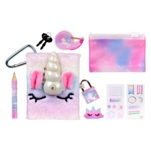 Eenhoorn dagboek met pastelkleuren en slot