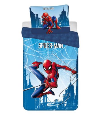 Spider-Man dekbedovertrek blauw met superheld en spinnenweb design Dekbedovertrek Spiderman