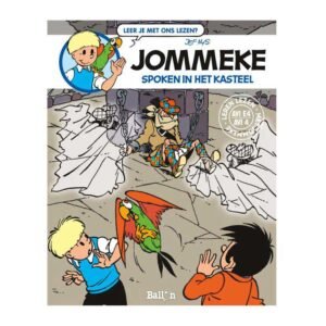 Voorkant boekcover Jommeke - Spoken in het Kasteel (AVI-M4) met spookscène