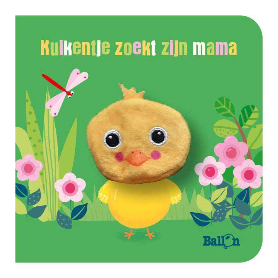 Voorkant kinderboek Kuikentje zoekt zijn mama met vingerpop kuiken Vingerpopboekje - Kuikentje Zoekt Zijn Mama
