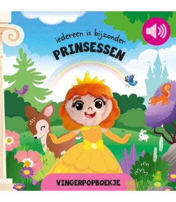 Omslag van Iedereen is Bijzonder - Prinsessen Vingerpopboekje met prinses in een sprookjesbos