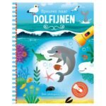 Voorkant kinderboek Speuren naar Dolfijnen met onderwater illustraties Speuren naar Dolfijnen + kartonnen zaklamp