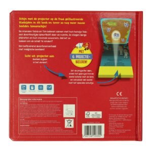 Achterkant projectorboek voor kinderen met uitleg over projectiebeelden